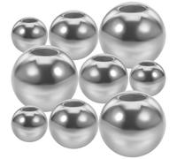 GRADENEVE Professional Fishing Stopper Beads with Smooth Appearance Sturdy and Not Easy to Deform 300pcs 3mm 4mm 5mm Silver round Abs Floating Beads for Fishing Scenes and Fly Tying