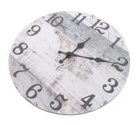 GRADENEVE Quiet Movement Wall Clock round Wooden Frame and Plastic Body, Wall Mounted Digital Clock Suitable for Bedroom and Bar, Stylish and Creative Home Décor Ornament