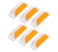 GRADENEVE Reflective Road Markers Polycarbonate Rectangular 6pcs High Visibility Driveway and Garage Safety Markers for Outdoor Roads and Highway Crossings