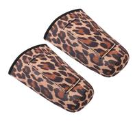 GRADENEVE Reusable Cloth Material Coffee Cup Insulation Sleeves Leopard Print 2pcs with Handle Heat Resistant Drink Cup Covers for Cold Drinks for Party Favour
