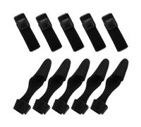 GRADENEVE Rod Tip Sleeve for Saltwater Fishing with 5 Elastic Straps and 5 Protective Caps, 10pcs Black Cloth Sleeves for Experienced Anglers