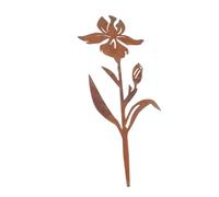 GRADENEVE Romantic Flower-shaped Metal Garden Stakes Sturdy Decorative Lawn Ornaments for Outdoor Garden Party Decor Vintage Craftsmanship and Weather-resistant Design
