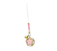 GRADENEVE Sakura Bell Pendant Japanese Style Hanging Decoration for Keychain Handbag and Backpack Chic Hollow Enamel Metal Charm for DIY Accessories