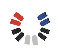 GRADENEVE Screen Finger Covers Ultra-thin Sweatproof 10pcs Anti- Thumb Sleeves Made of Nylon and Silver Fabric Random Color for Gaming for Mobile Phone Game Players