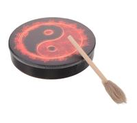GRADENEVE Shaman Hand Drum 10 Inch Frame Drum with Wooden Stick, Bagua Totem Artwork, Meditation Support and Sound Therapy Instrument for Indoor Spiritual Rituals and Relaxation