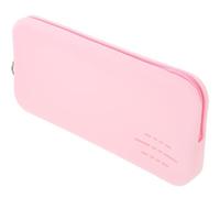 GRADENEVE Silicone Makeup Brush Bag Zipper Design for Easy Open and Close, Proper Capacity Cosmetic Brush Organizer Travel Case for Women in Chic Pink, for Birthday or New Year Gifts