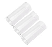 GRADENEVE slide medium bottle neck slide guitar Glass Guitar Slides About 6.1x2.65x2.65cm 3PCS White Annealed Smooth Gliding Surface for Rock Blues Electric Guitar Performance