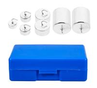 GRADENEVE Slotted Mass Set with Hanger for Physics Lab Teaching, Metal Pattern Weights Kit 10g, 20g, 50g, 200g Slotted Weight Set for Scientific Experiments