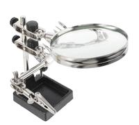 GRADENEVE Soldering Stand Holder with Spring Clamp Magnifier, Metal and Glass, Portable, Reusable, for Biological Observation and DIY Projects