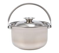 GRADENEVE Stainless Steel Cooking Pot with Lid Noodle and Soup Pot Lightweight Portable Heat Retention Even Heat Distribution Compatible with Induction Electric Gas Stoves
