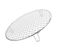 GRADENEVE Stainless Steel round Grill Rack Stable Footed Design Multi-purpose Barbecue Cooking Grate Silver for Outdoor Grilling