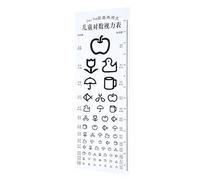 GRADENEVE Standard Pediatric Eye Chart Wall Hanging for Home and Kindergarten Visual Testing with Red Green Signs Waterproof PVC Material