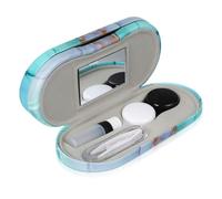 GRADENEVE Travel Eyeglass Case Contacts Holder Double Pu Flocking Easy to Carry Protect Your Glasses