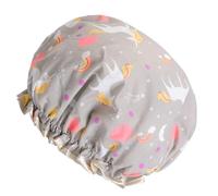 GRADENEVE Unicorn Shower Cap Double Layer Waterproof Bathing Hat Lightweight Pe Material Protective Hair Cover for Women for Cleaning Face and Making