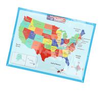 GRADENEVE Usa Map Poster and Creative Design Educational Featuring Wear-resistant Synthetic Paper to Cultivate Intellectual for Preschool for Classroom and Home Learning