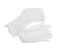GRADENEVE UV Protection Socks for Nail Lamp Exposure, Professional White Cloth Foot Covers with Toe Separation, Anti-tanning Flat Mouth Style, 2pcs Pack for Manicures and Pedicure Care