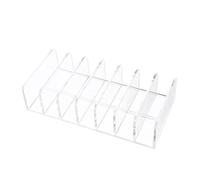 GRADENEVE Vertical Eye Makeup Palettes Organizer Transparent Cosmetic Holder with Compartments for Powders Foundations and Palettes Space-saving Makeup Storage Rack for Bathroom Vanity