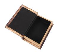 GRADENEVE Vintage Book Box False Book Storage Box Wood Pu Material Protection against Loss Shelf Decoration for Home Decor