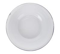 GRADENEVE Vintage Enamel Mixing Bowl with Large Capacity, Round White Enamel Material, Easy to Clean and Sturdy, for Face Washing and Kitchen Use