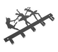 GRADENEVE Wall-Mounted Towel Hook Rack in Black Iron, Strong Home Storage Hook for Holding Towels and Key Rings, for Bathroom and Entrance Wall Hanging