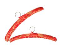 GRADENEVE Wedding Dress Hangers Featuring Elegant Chinese Character Design Non- 2pcs Non- with Cloth and Foam Padding, Stylish Red Coat Hangers for Wedding and Scene Decor