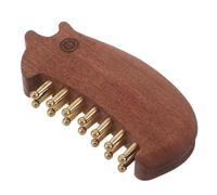 GRADENEVE Wood Scalp Comb with Copper Teeth for Deep Relaxation and Rejuvenate Hair Roots, Handheld Meridian Acupressure Massage Tool, for Home and Nightly Routines