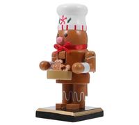 GRADENEVE Wooden Gingerbread Man Nutcracker Figures for Christmas Decor, Walnut Puppet Ornaments for Holiday Party Table and Window Display