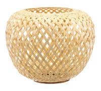 GRADENEVE Woven Bamboo Pendant Lamp Shade 19.5cm Diameter X 15.5cm Height, Household Hanging Lampshade 4cm Top Opening, Natural Rattan Light Cover for Ceiling and Pendant Lights