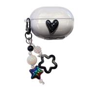 Gradient Black Heart Decoration Pattern Protective Cover Accessories Case for Huawei FreeBuds 6i