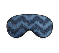 Gradient Blue Denim Eye Mask for Women & Men, Breathable & Adjustable Eye Cover, Ultra Soft Sleep Mask, Lightweight Travel Blindfold for Airplane, Nap, Night Sleeping