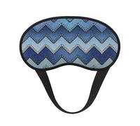 Gradient Blue Denim Print Blackout Sleep Mask - Side Sleeper Eye Cover, Soft Comfort, Perfect for Travel, Meditation