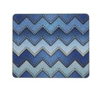 Gradient Blue Denim Print Mouse Pad,Square Waterproof Non Slips Rubber Base MousePads for Office PC Laptop