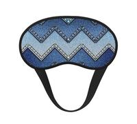 Gradient Blue Denim Print Sleep Mask for Side Sleepers Cute Blackout Eye Mask Shades Cover for Home or Travel