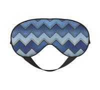 Gradient Blue Denim Print Soft Eye Mask - Comfortable Sleep, Blocks Light, Full Eye Coverage, Ideal for Travel, Meditation