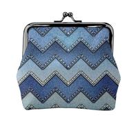 Gradient Blue Denim Printing Lightweight Minimalist Wallet, Compact Coin Pouch for Gym Visits and Errands