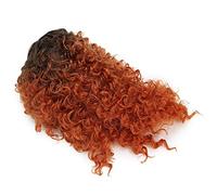 Gradient Brown Color Small Curls Beautiful Curly Wavy Wigs Mid-Length Wig Christmas For Halloween