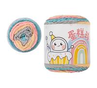 Gradient Cake Yarn Rainbow Cotton Crochet Scarf Multicolor Soft Blanket Shawl Hat Crochet Gradient Cake Multicolor Fairy Land Rainbow