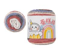 Gradient Cake Yarn Rainbow Cotton Crochet Scarf Multicolor Soft Blanket Shawl Hat Crochet Gradient Cake Multicolor Fairy Land Rainbow