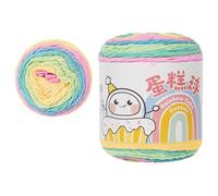 Gradient Cake Yarn Rainbow Cotton Crochet Scarf Multicolor Soft Blanket Shawl Hat Crochet Gradient Cake Multicolor Fairy Land Rainbow