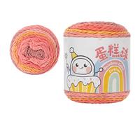 Gradient Cake Yarn Rainbow Cotton Crochet Scarf Multicolor Soft Blanket Shawl Hat Crochet Gradient Cake Multicolor Fairy Land Rainbow