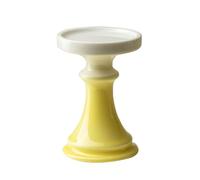 Gradient Candlestick Tea Room Ambient Candle Lamp Decorative Art Piece for Meditation Spaces Handcrafted Holder(Gelb)