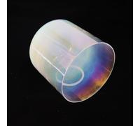 Gradient Clear Crystal Singing Bowl with Mallet & O-Ring, Sound Bowl Chakra Bowl Instrument for Yoga Meditation and Sound Healing(7Inch B)