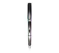 Gradient Color Fountain Pen Visible Window Removable Piston-Filled Ink Absorber 0.35mm 0.5mm Nib Comfortable Grip fountain pen with nibs ink cartridge refillable for men women writing fine medium nib