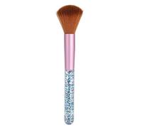 Gradient Color Hair Crystal Manicure Nail Art Dust Brush with Soft Fine (Brown)