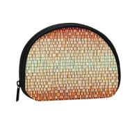 Gradient Colored Mosaic Prints Coin Purse Shell Mini Pouch Wallet Change Bag for Women Girls Kids