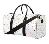 Gradient Colored Spots Foldable Travel Duffle Bag Waterproof Sports Gym Bag with Shoulder Straps