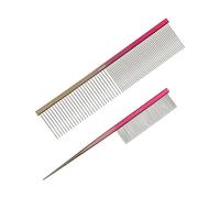Gradient Deluxe Pointed Tail For Cat & Dog Styling Finishing And Fluffing, Compatible For OITABI Professional Pet Grooming Comb(2PCS Set A)