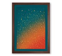 Gradient Dissolution Abstract Framed Wall Art Print A1 (84.1×59.4cm) Walnut, Wall Decor for Living Room, Bedroom, Office & Home, Ready to Hang, Art Gift