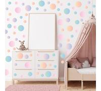 Gradient Dots Wall Stickers 10 Sheets/250 Pcs Colorful Fresh Wall Decals for Room Office Bedroom Living Decor Peel and Stick Art Sticker DIY Murals Cartoon Sticker Waterproof Vinyl Walles Decal