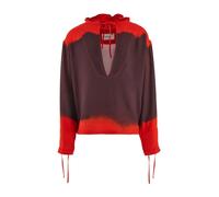 Gradient-effect Hooded Kaftan - male - Ferragamo - Hoodies - Red - S - Sweatshirts & Hoodies S